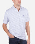 Peter Millar Keeneland Men's Dunn Stripe Jersey Polo