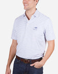 Peter Millar Keeneland Men's Dunn Stripe Jersey Polo