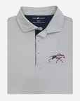 Horn Legend Keeneland Men's American Flag Medallions Polo