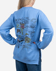 House Of Henry Keeneland Women's Equine Graffiti Sweatshirt