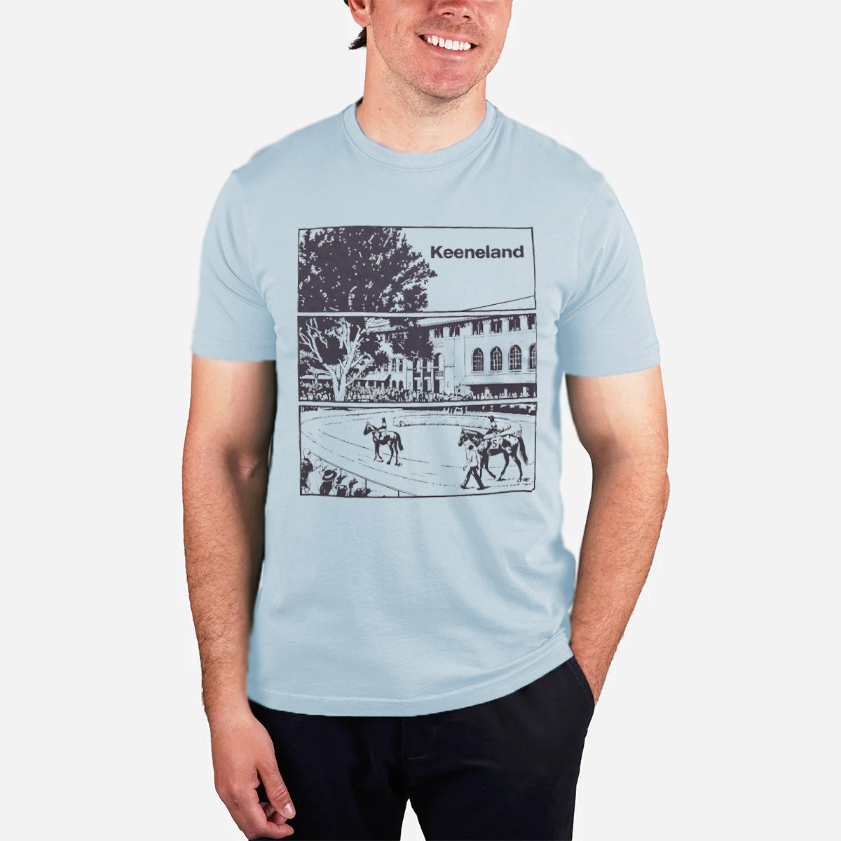 t shirt camp david Camp David Keeneland Paddock Tee AIRY BLUE / S