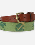 Smathers & Branson Keeneland Men's Silks & Horses Belt