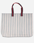 House Of Henry Keeneland Horse Head Stripe Large Lenny Tote