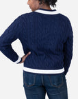 Ellsworth & Ivey Keeneland Women's Brooke Cableknit Sweater