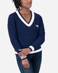 Ellsworth & Ivey Keeneland Women's Brooke Cableknit Sweater