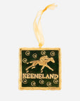 Kitty Keller Keeneland First Turn Square Ornament