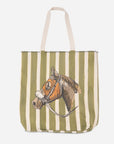 House Of Henry Keeneland Horse Head Stripe Lenny Tote