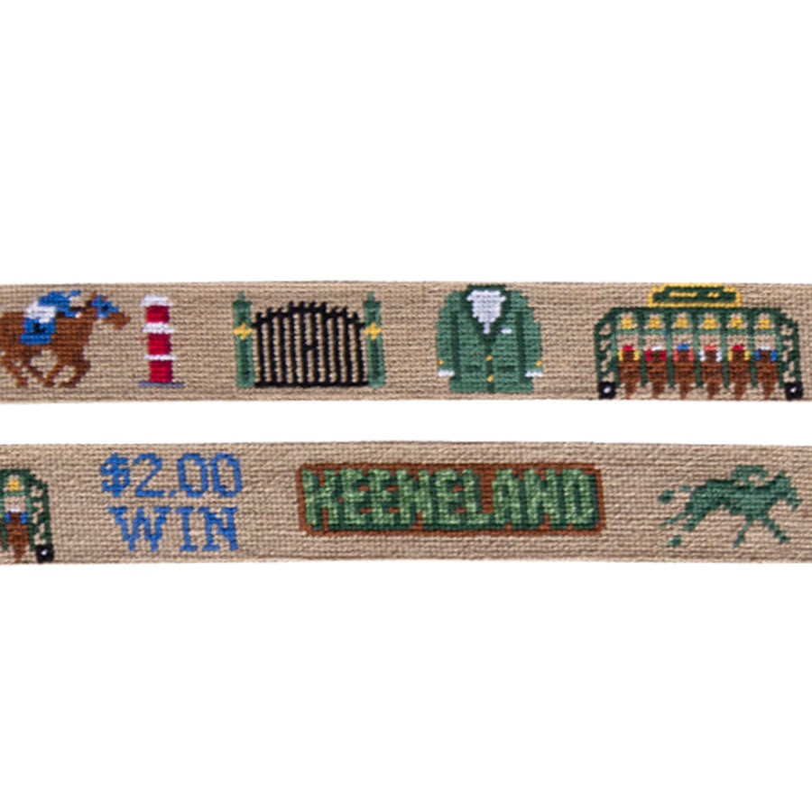 Smathers & Branson Keeneland Life Needlepoint Belt