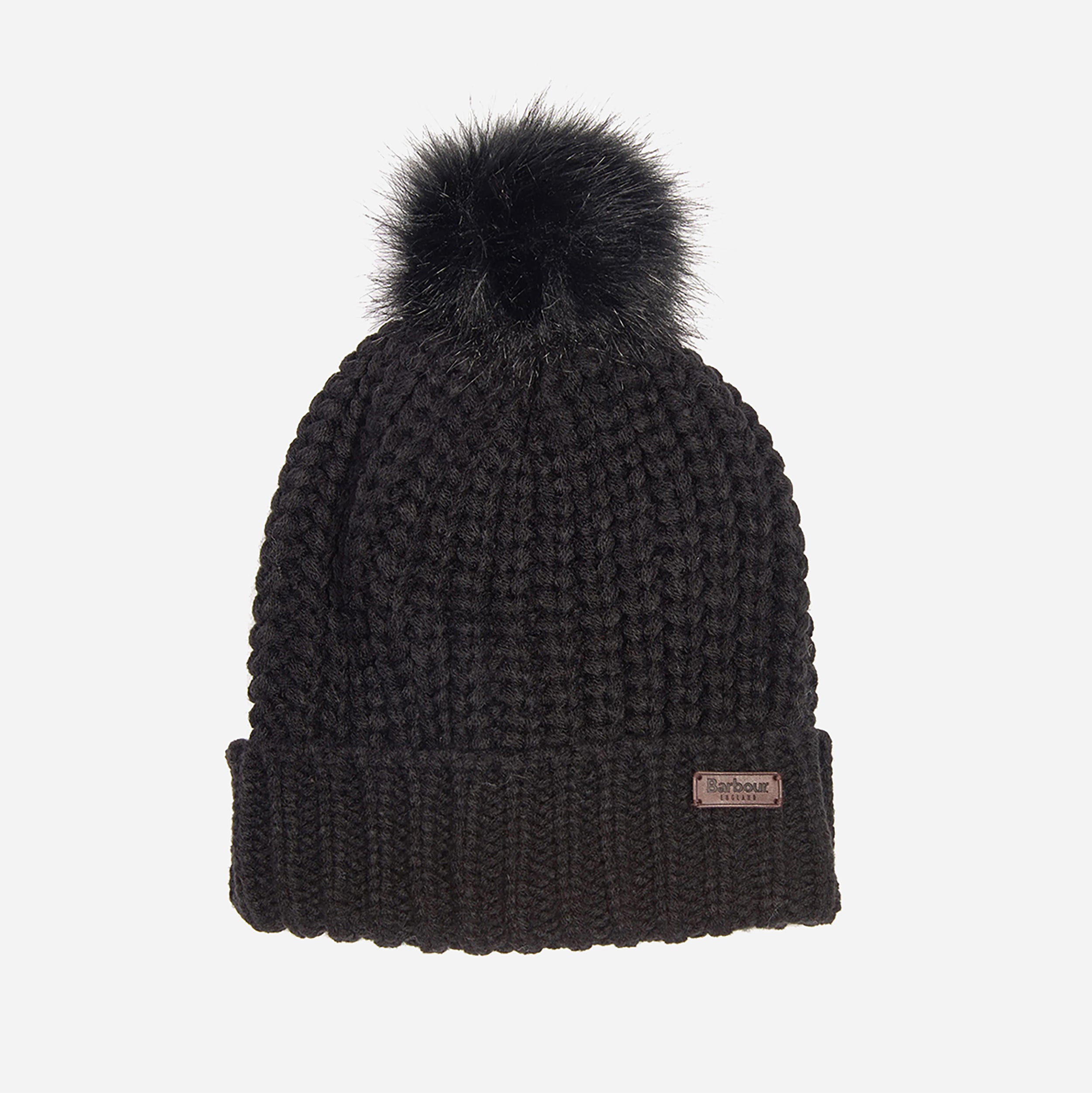 Barbour NWT Saltburn Beanie Hat Womens OS Red Ribbed‎ Knit Faux Fur Pom Winter Barbour SALTBURN BEANIE & SCARF GIFT SET - Scarf - pink rust  main image 3