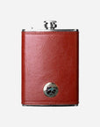 Keeneland Cloisonne Leather Flask