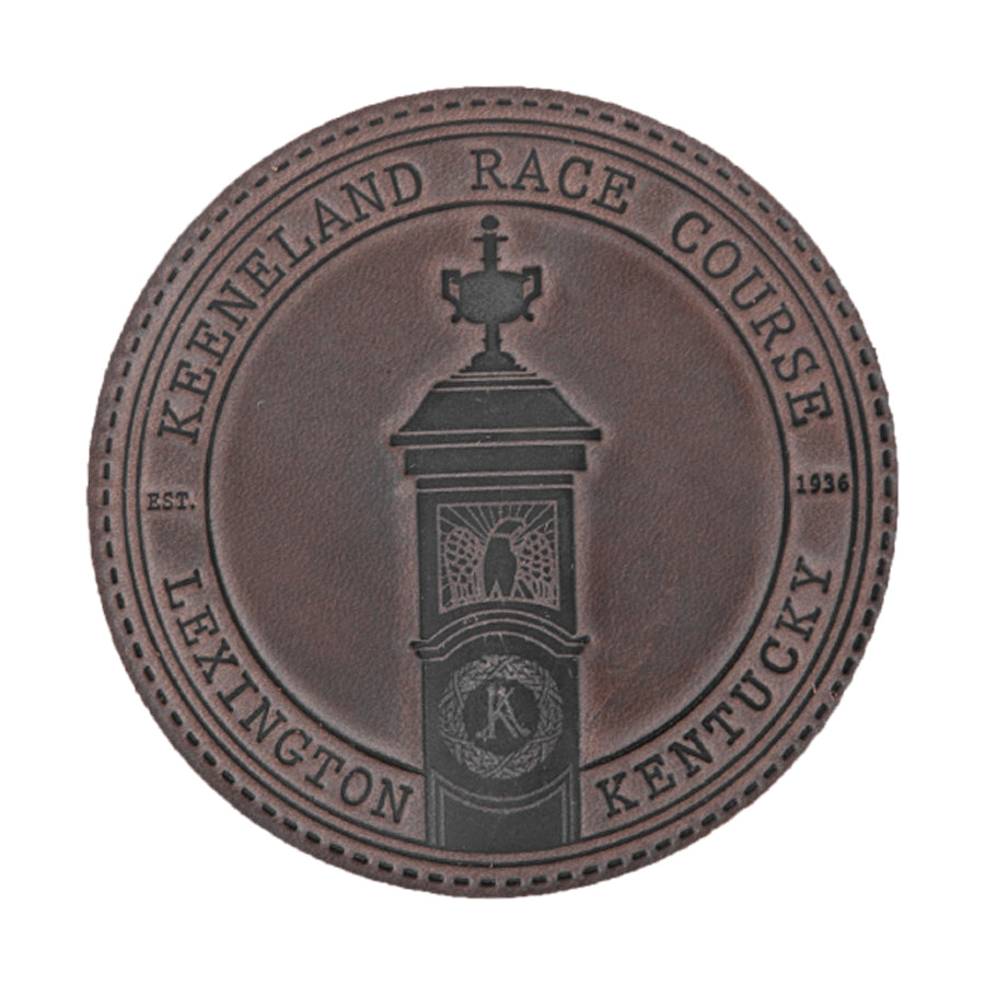 Clayton & Crume Keeneland 4-Pack Leather Coasters