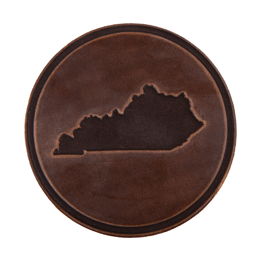 Clayton & Crume Keeneland 4-Pack Leather Coasters