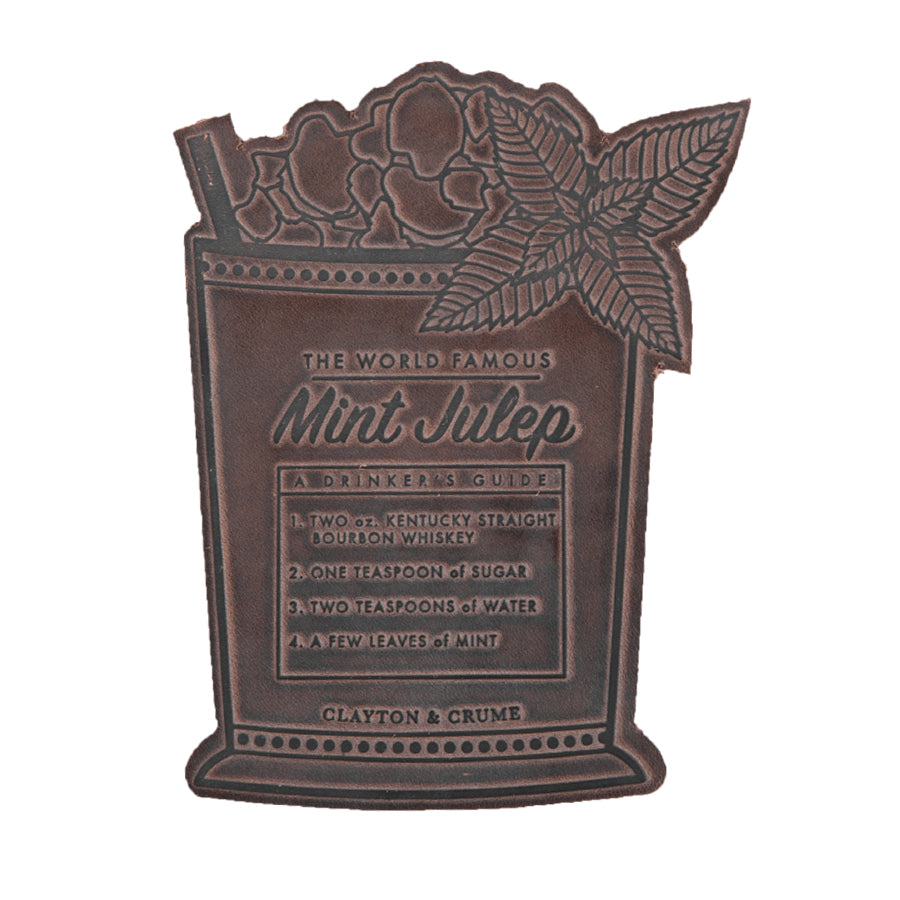 Clayton & Crume Keeneland 4-Pack Leather Coasters