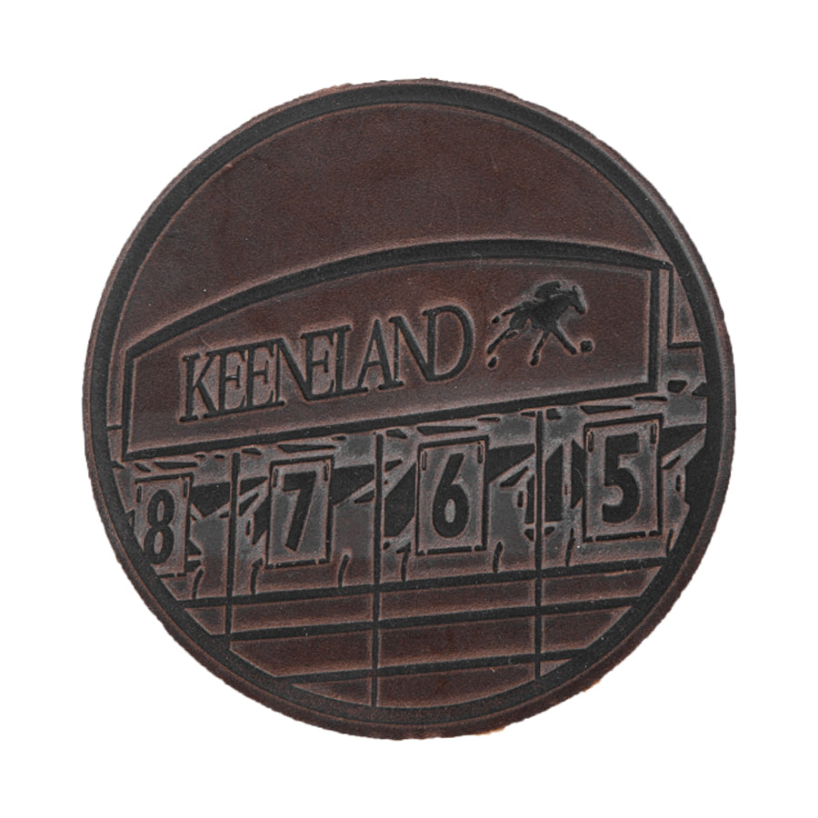 Clayton &amp; Crume Keeneland 4-Pack Leather Coasters