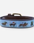 Men's Horse Race Scene Ribbon Belt