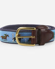 Men's Horse Race Scene Ribbon Belt