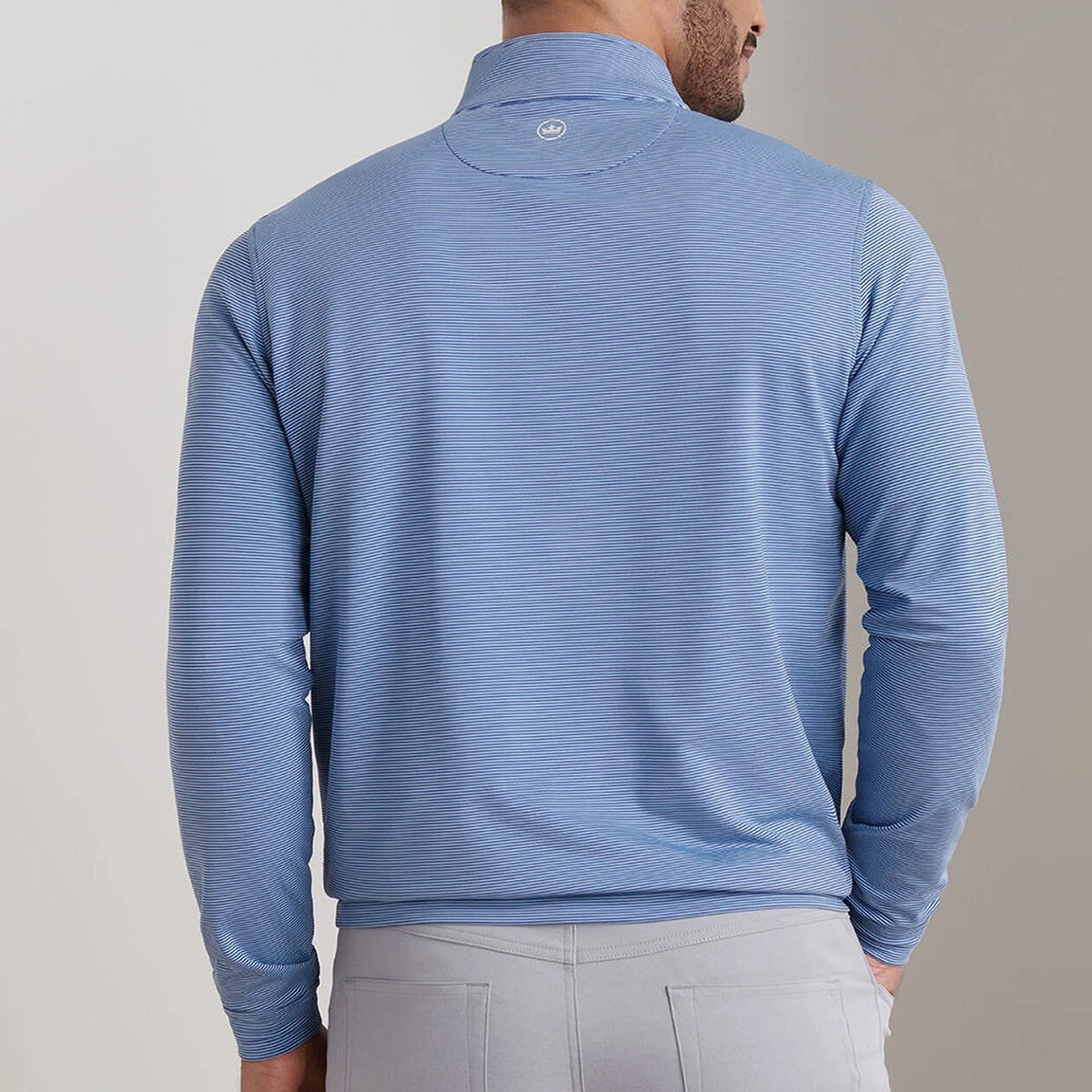 Peter Millar Keeneland Men&#39;s UK Sugar Stripe Perth 1/4 Zip