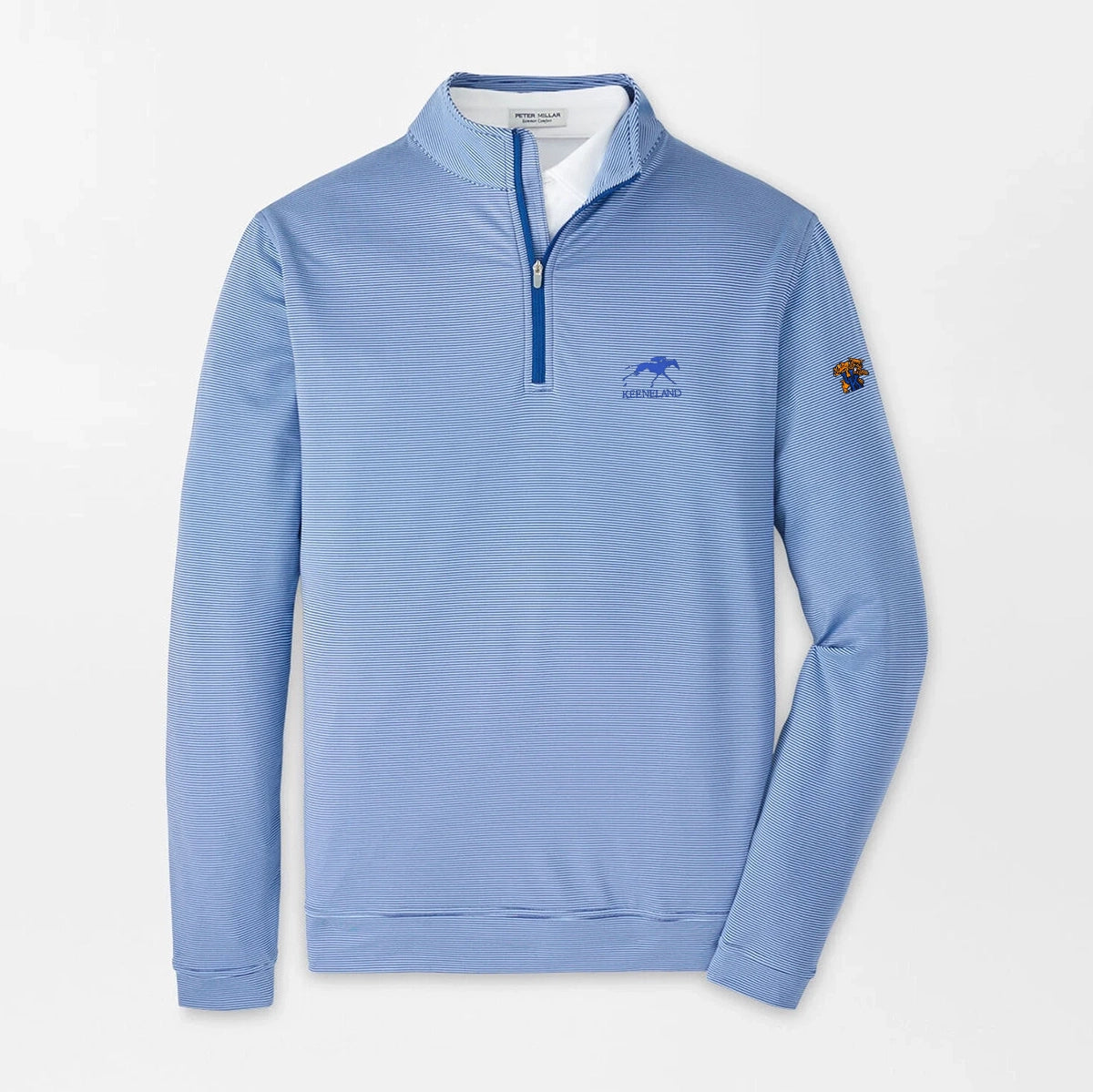 Peter Millar Keeneland Men&#39;s UK Sugar Stripe Perth 1/4 Zip