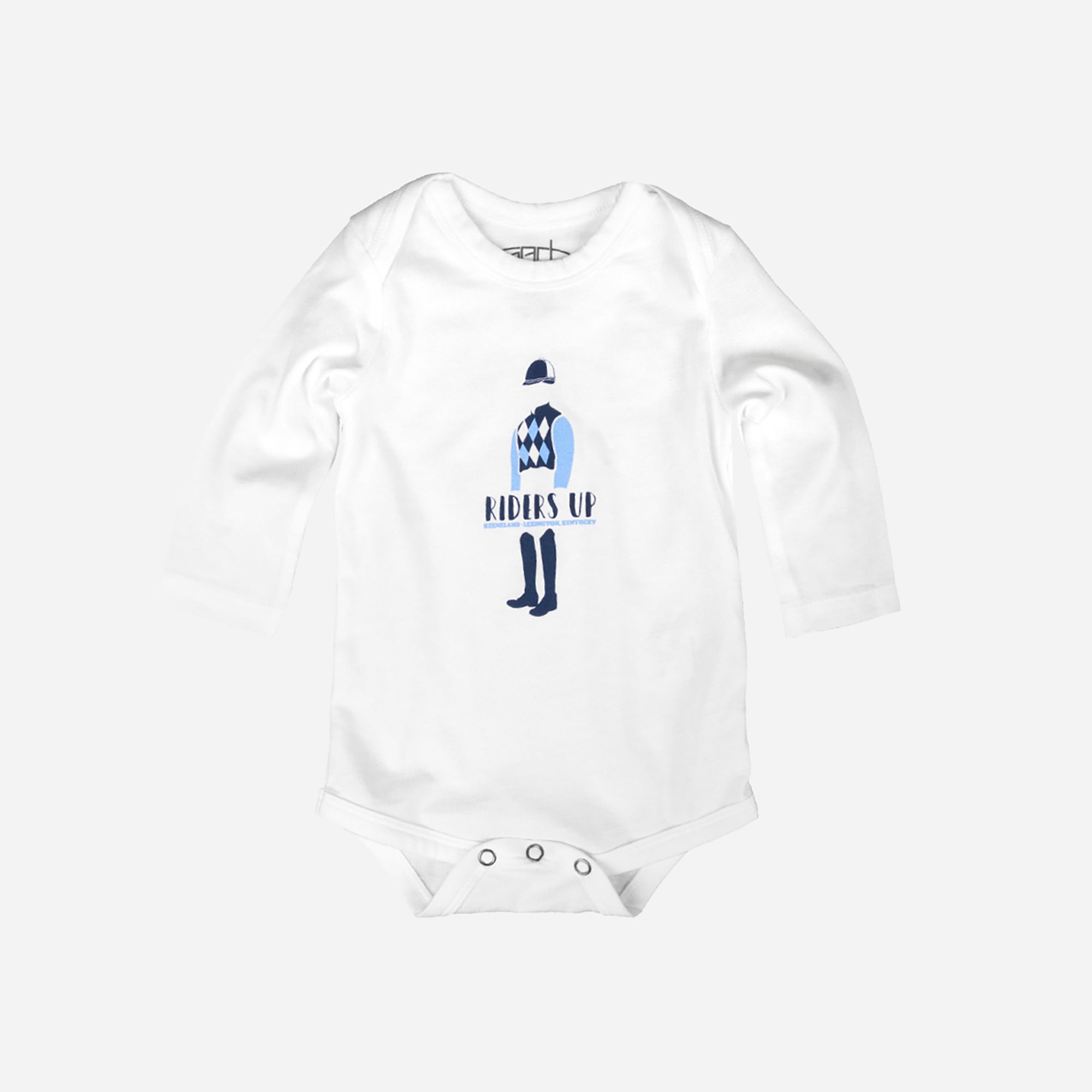 Garb Keeneland Riders Up Long Sleeve Onesie
