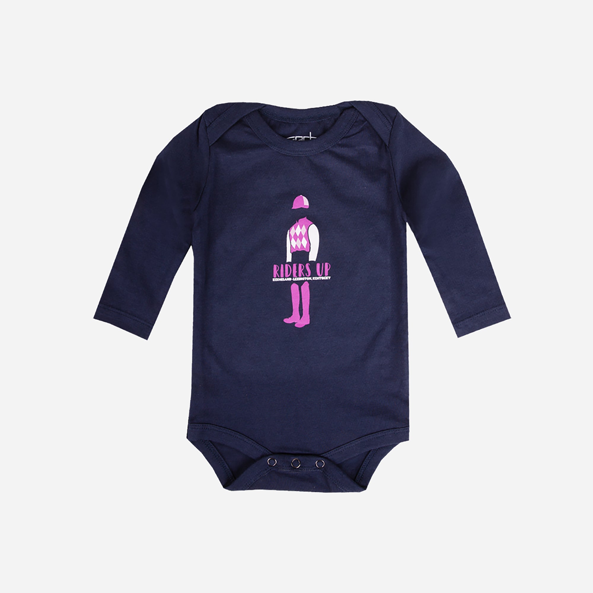 Garb Keeneland Riders Up Long Sleeve Onesie