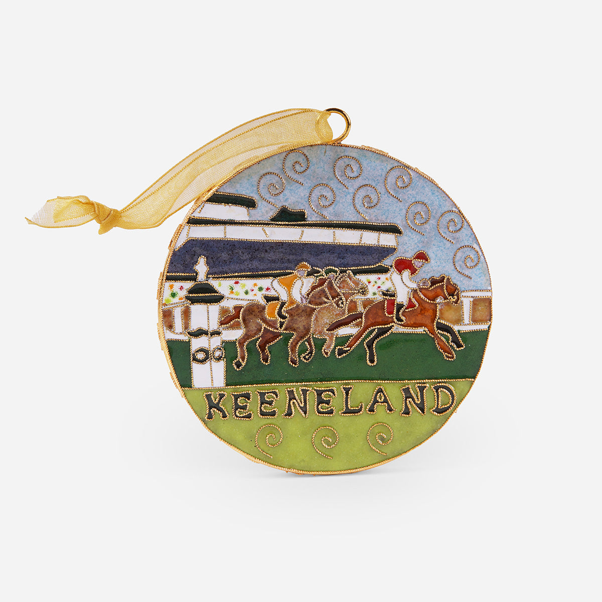 Kitty Keller Keeneland Disc Wreath Ornament