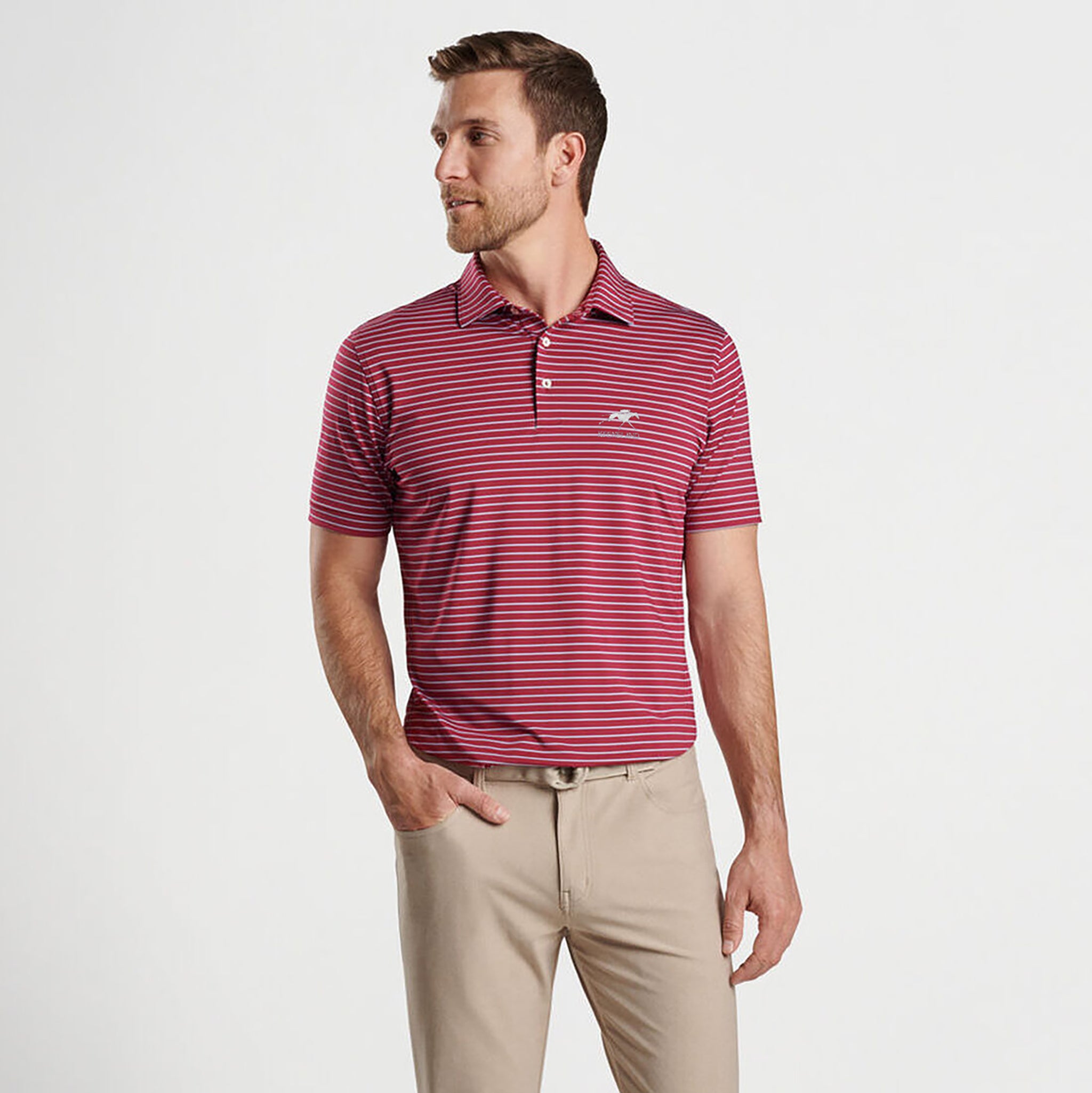 Peter Millar Keeneland Men's Drum Stripe Performance Polo – The ...