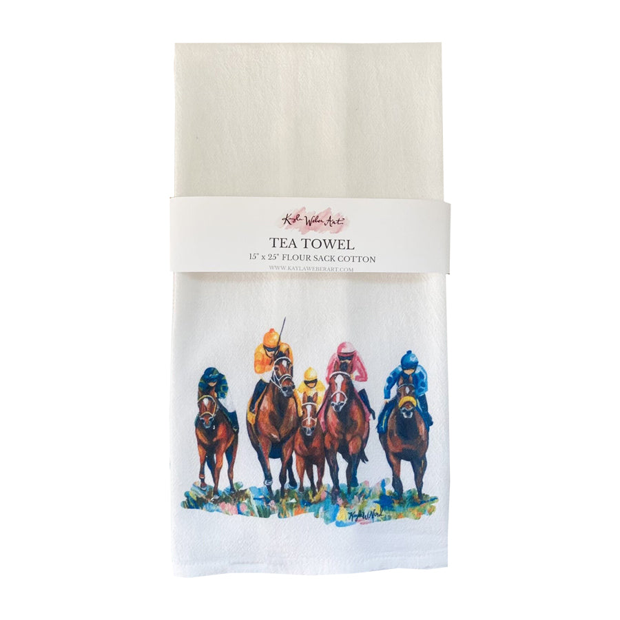 Kayla Weber Art Run For Roses Tea Towel