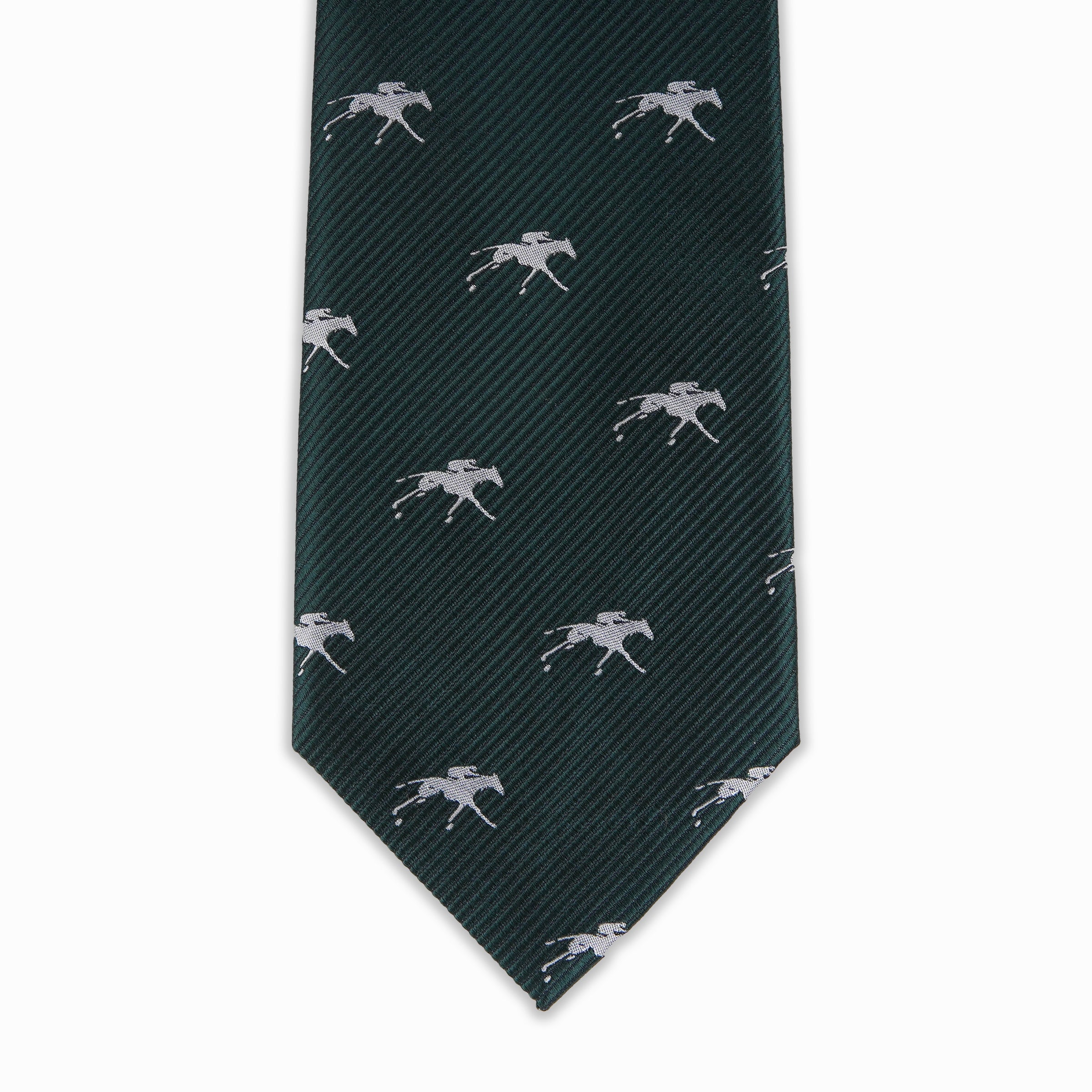 Keeneland Solid Twill Logo Tie