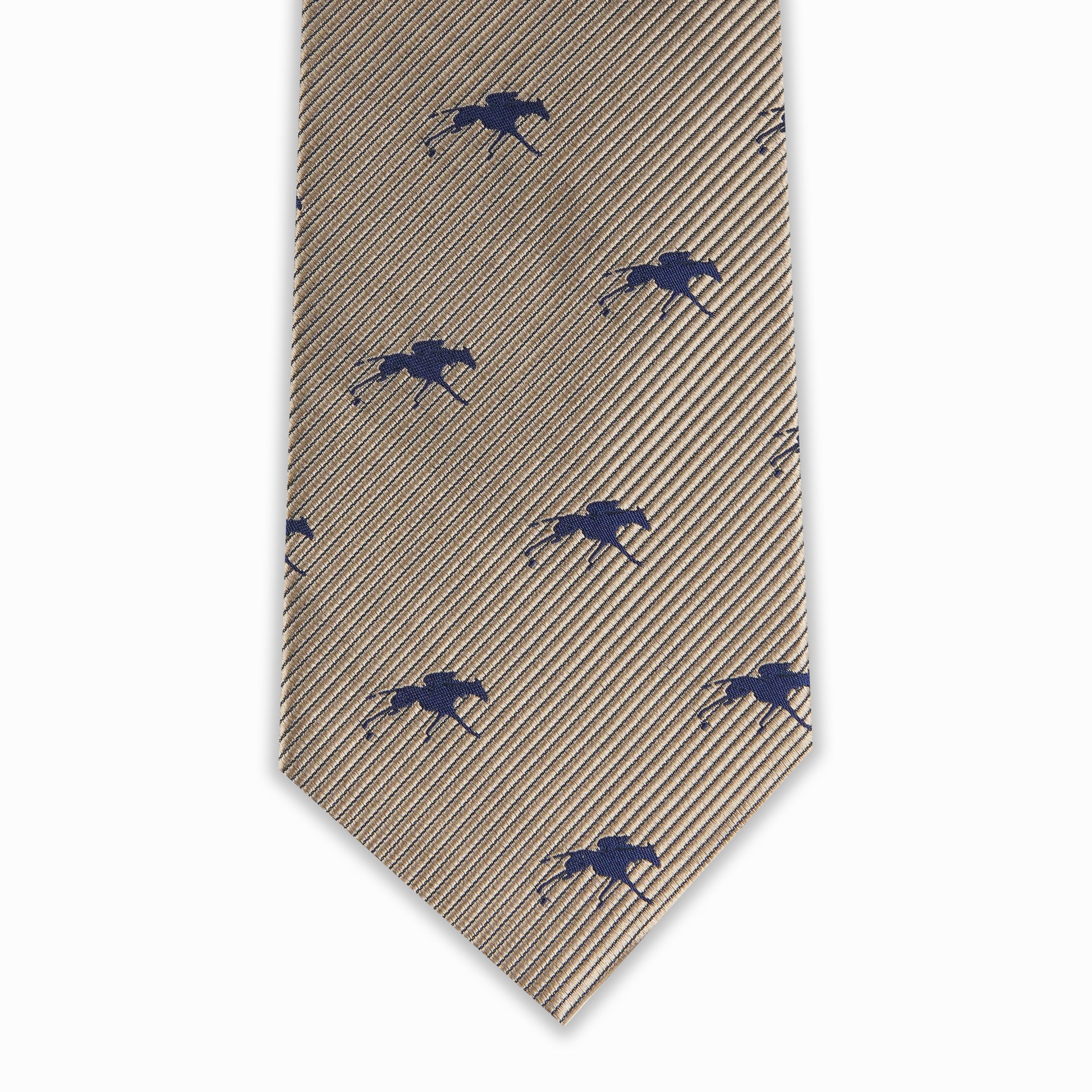Keeneland Solid Twill Logo Tie