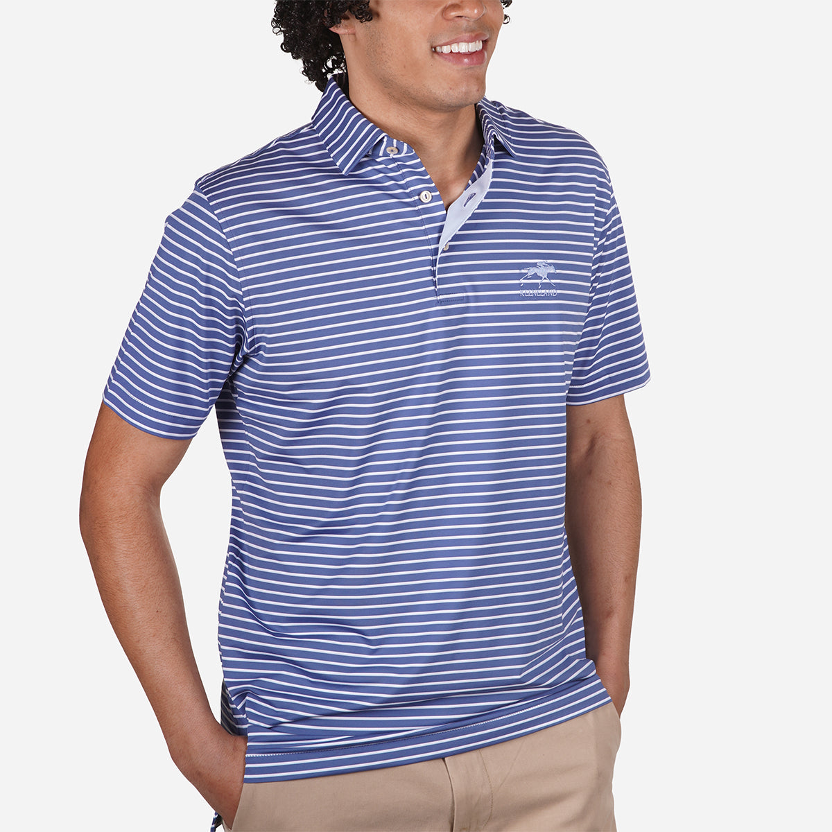 Peter Millar Keeneland Men's Dunn Stripe Jersey Polo