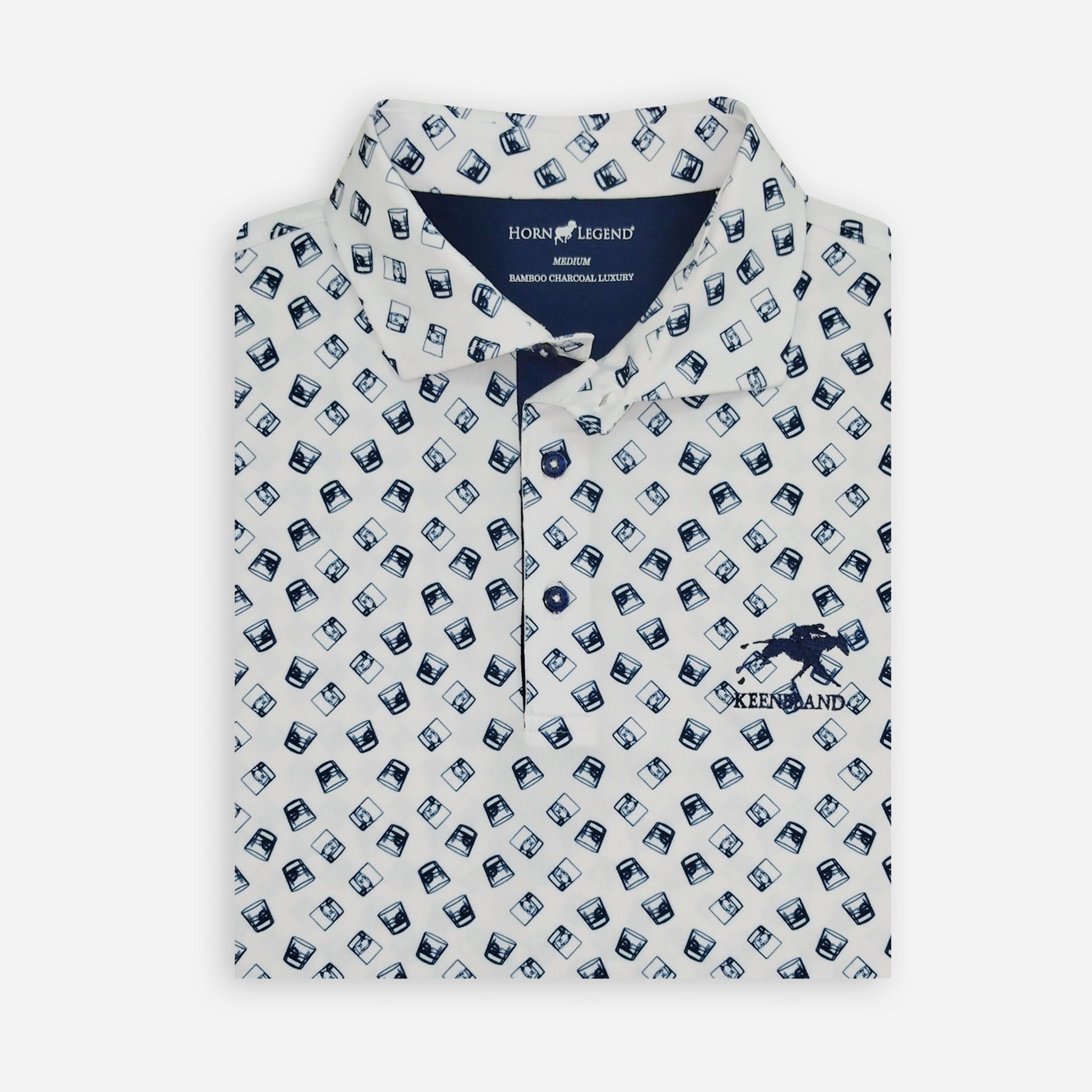 Horn Legend Keeneland Men&#39;s Whiskey Glass Polo