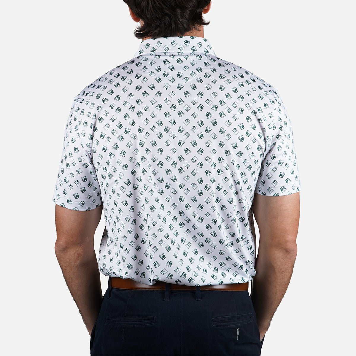 Horn Legend Keeneland Men's Whiskey Glass Polo