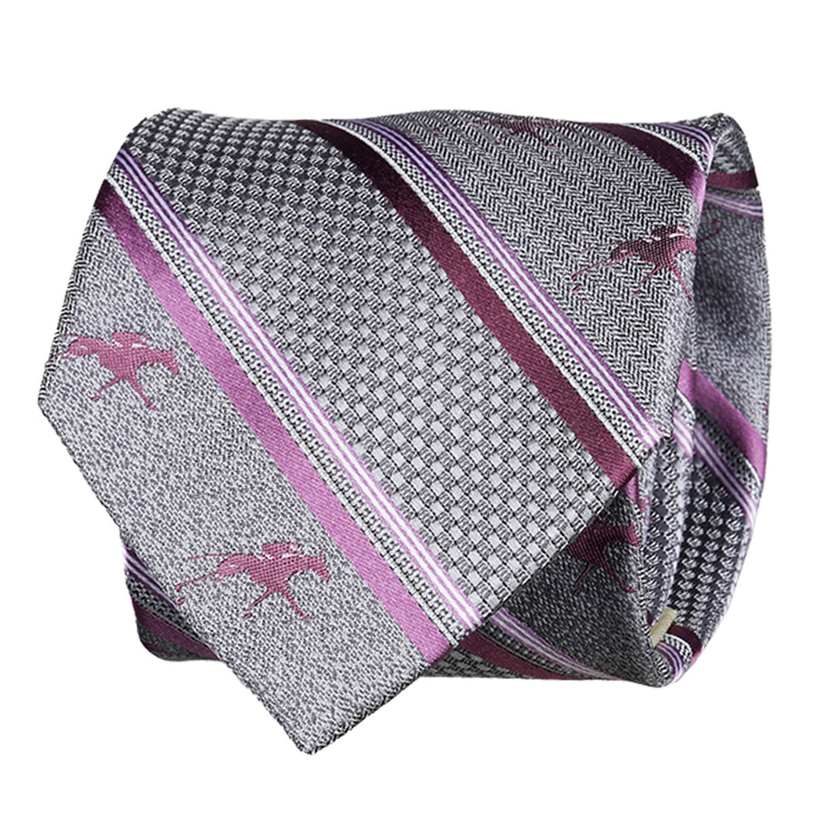 Keeneland Double Stripe Logo Tie