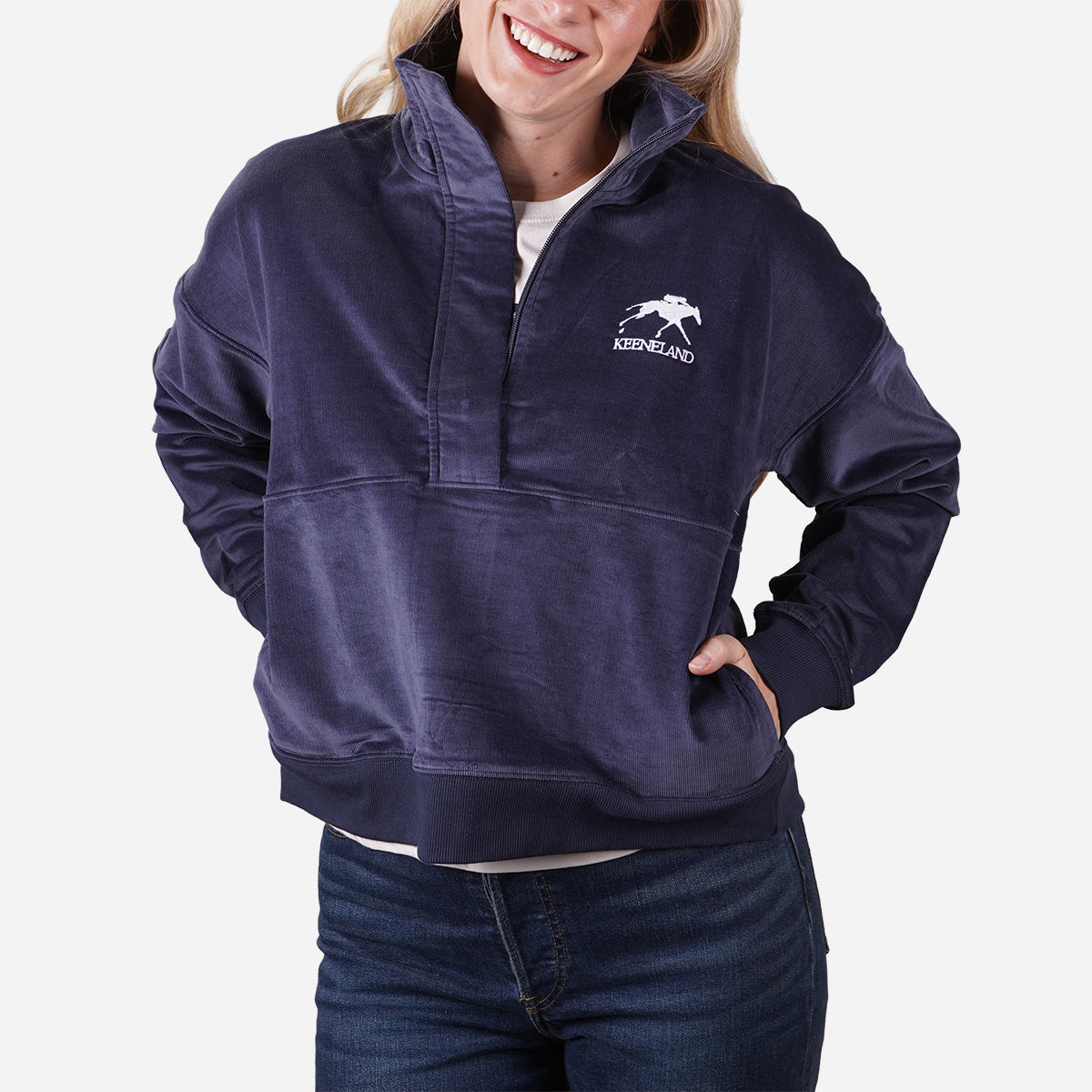 League Keeneland Women's Cord 1/2 Zip