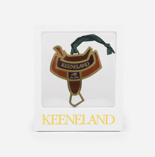 Ahead Keeneland Saddle Ornament