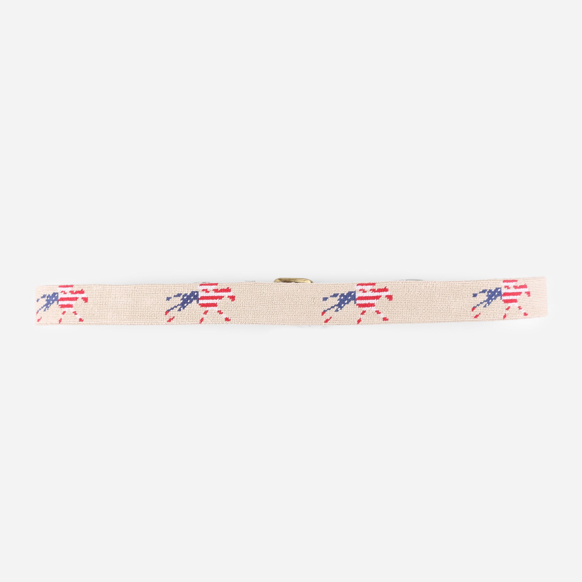 Smathers &amp; Branson Keeneland Men's Flag Needlepoint Belt