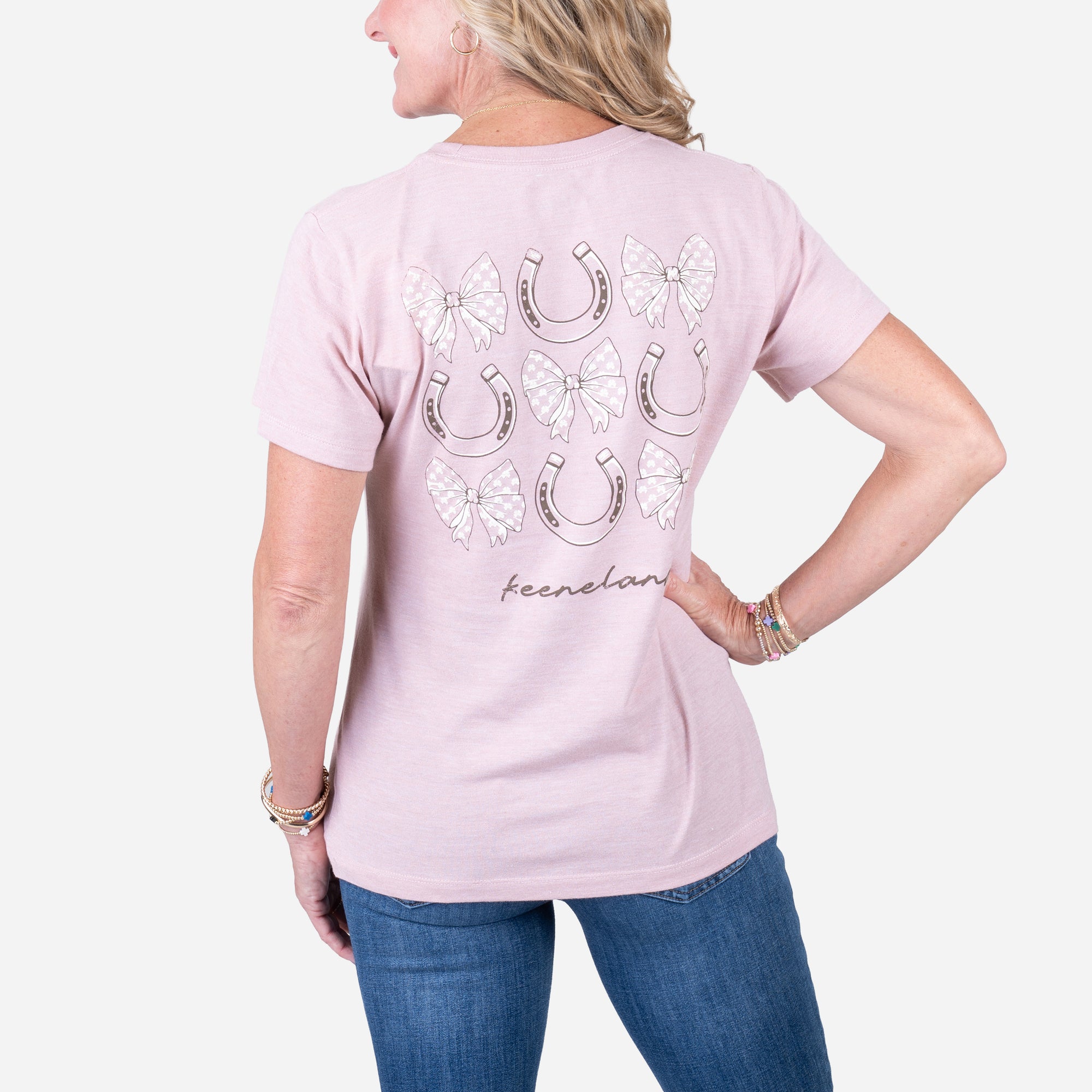 League Keeneland Women's Bows &amp; Horseshoes Tee