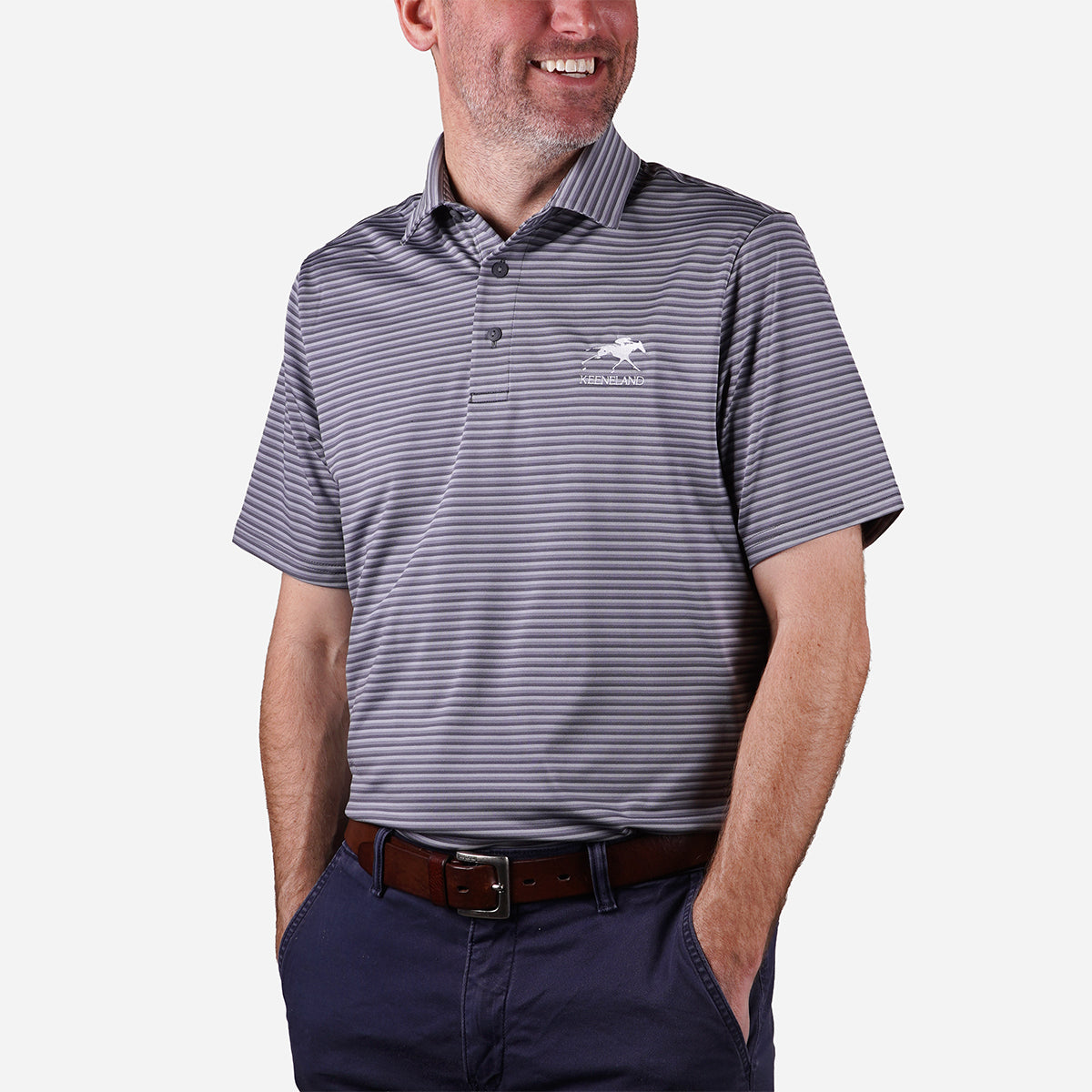 Under Armour Keeneland Men's Drive Groove Stripe Polo