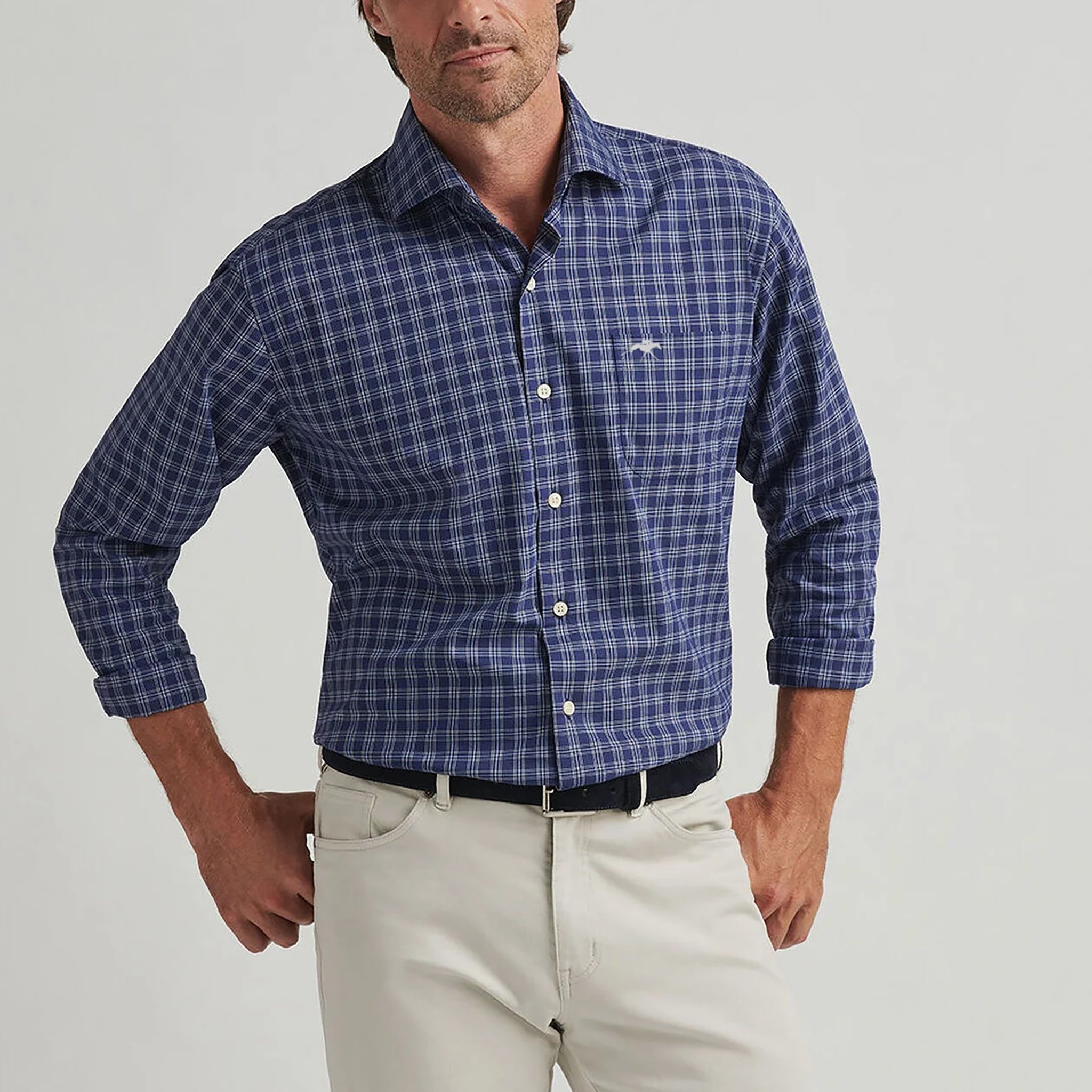 Peter Millar Keeneland Men&#39;s Elton Cotton Sport Shirt