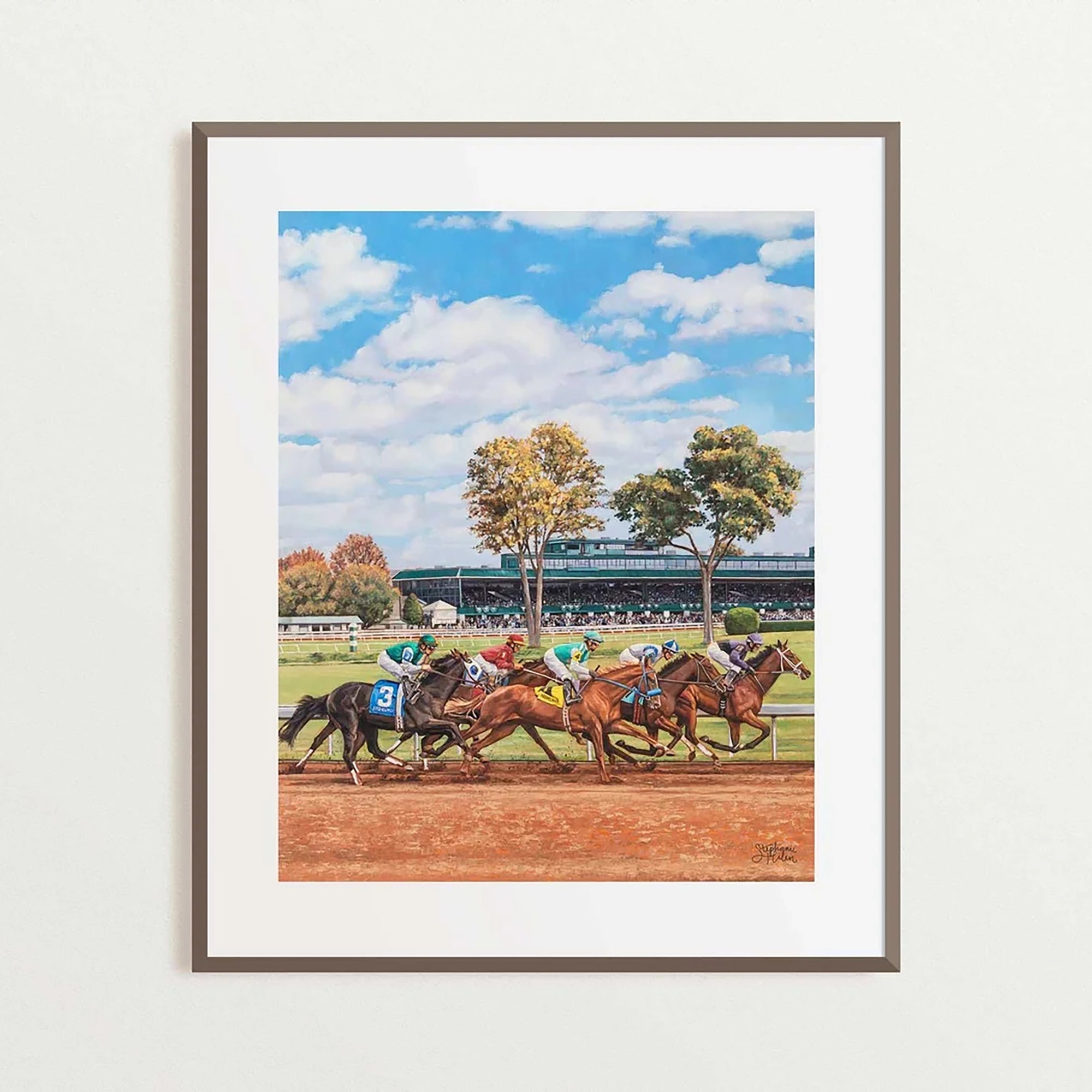 Stephanie Hilen Fall Into The Backstretch 8x10 Print