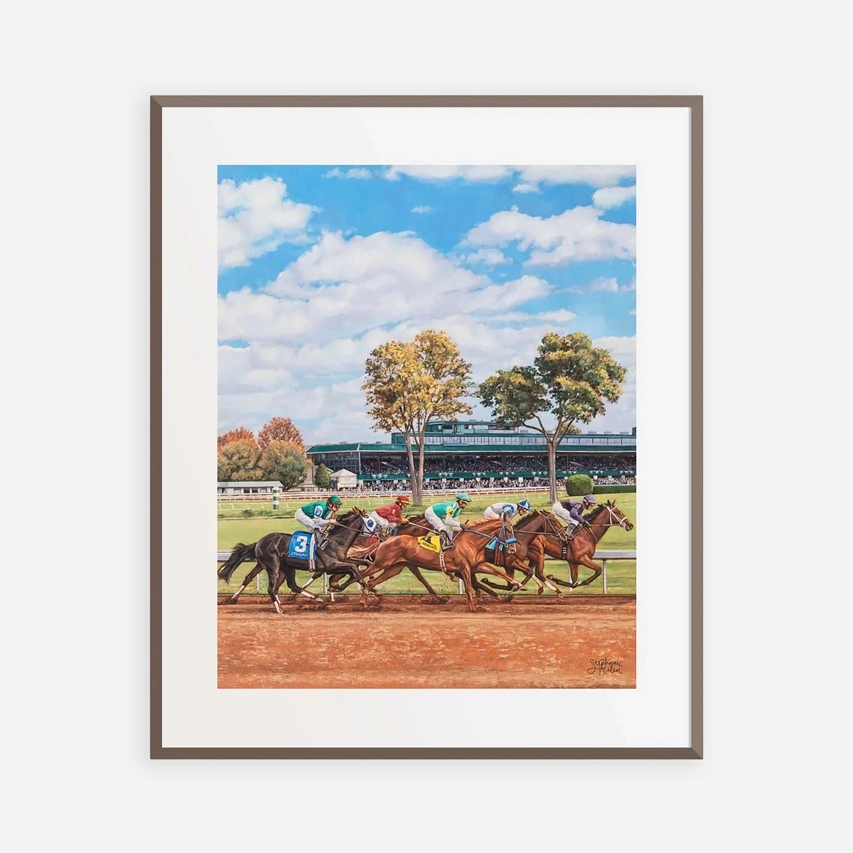 Stephanie Hilen Fall Into The Backstretch 11x14 Print