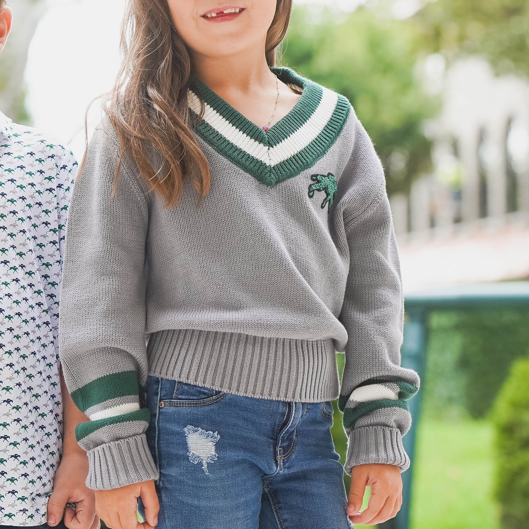 Garb Keeneland Youth Jamie V-Neck Sweater