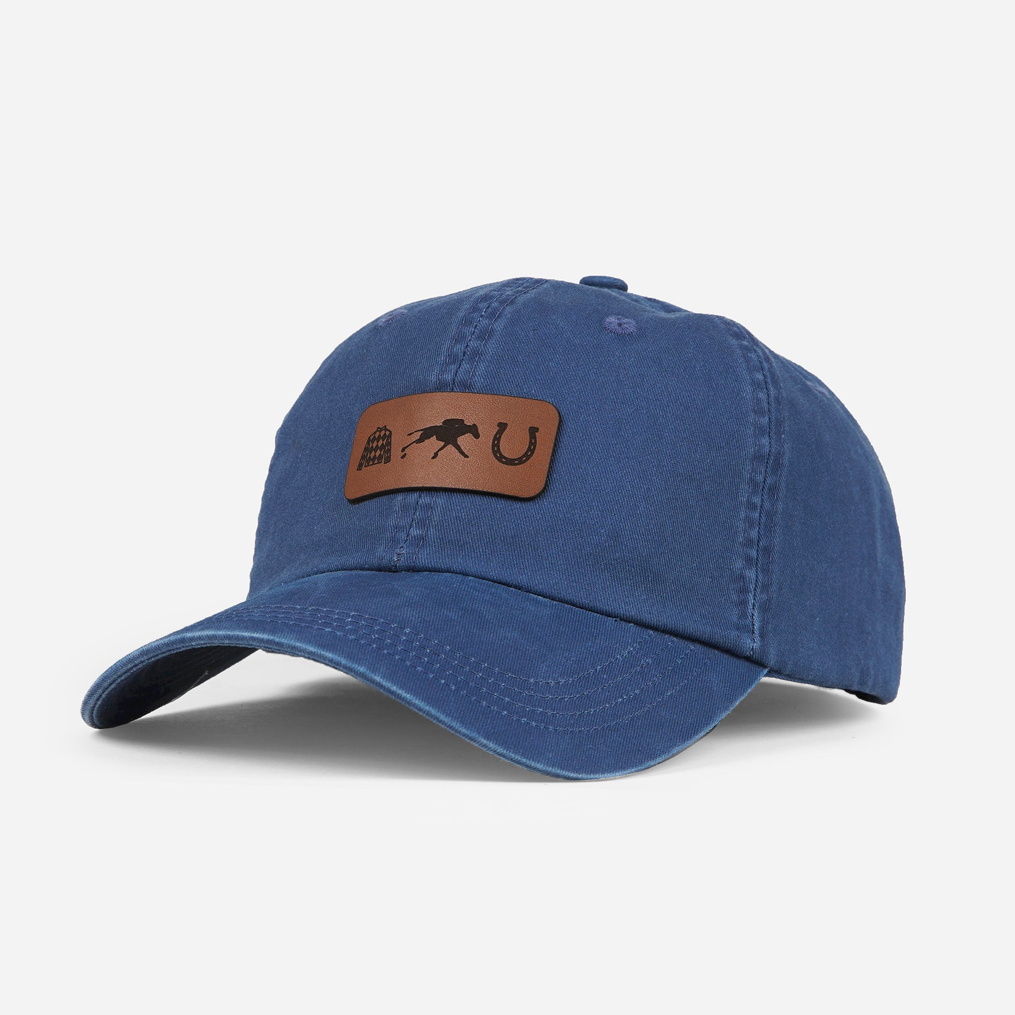 Ahead Keeneland Trio Leather Patch Cap