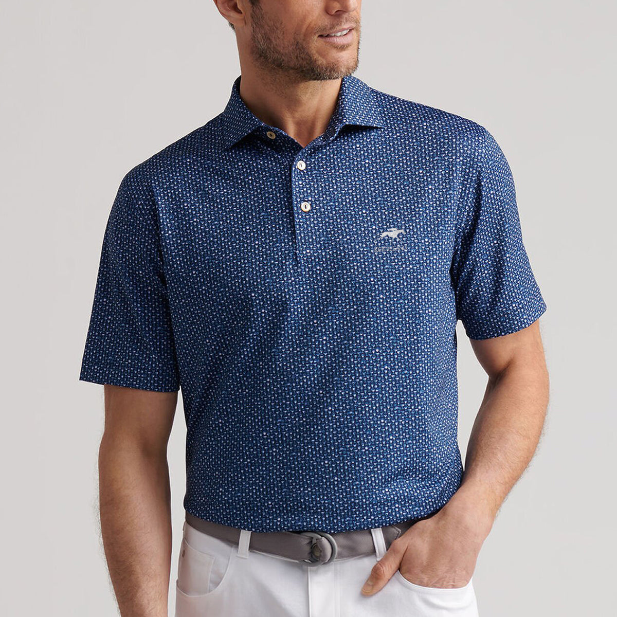 Peter Millar Keeneland Men&#39;s Sidecar Performance Polo