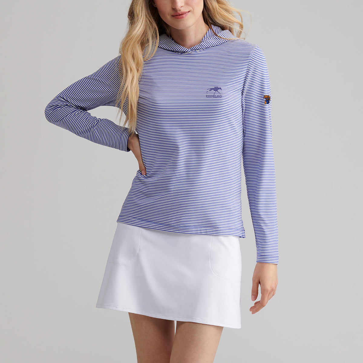 Peter Millar Keeneland Women&#39;s UK Pine Stripe Hoodie