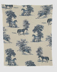 In2Green Equestrian Toile Throw Blanket