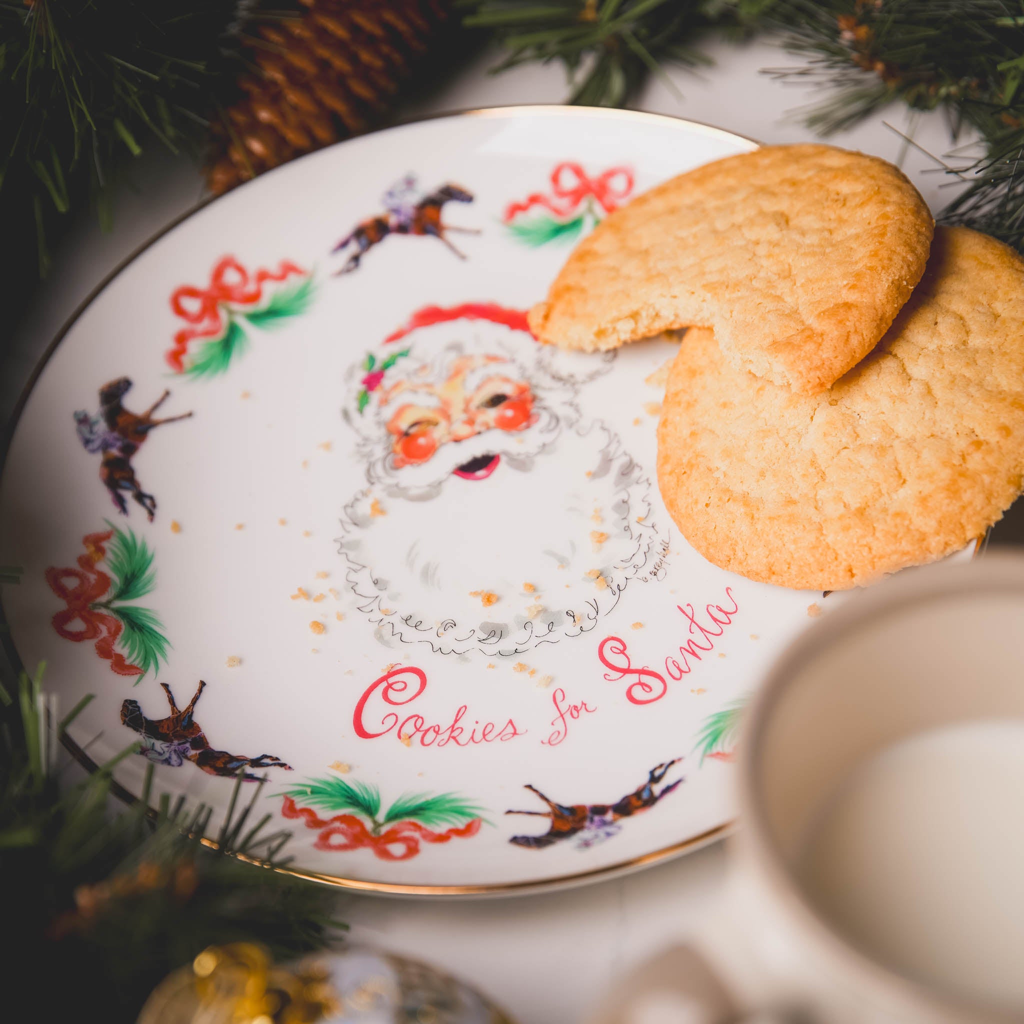 Keeneland Cookies For Santa Plate