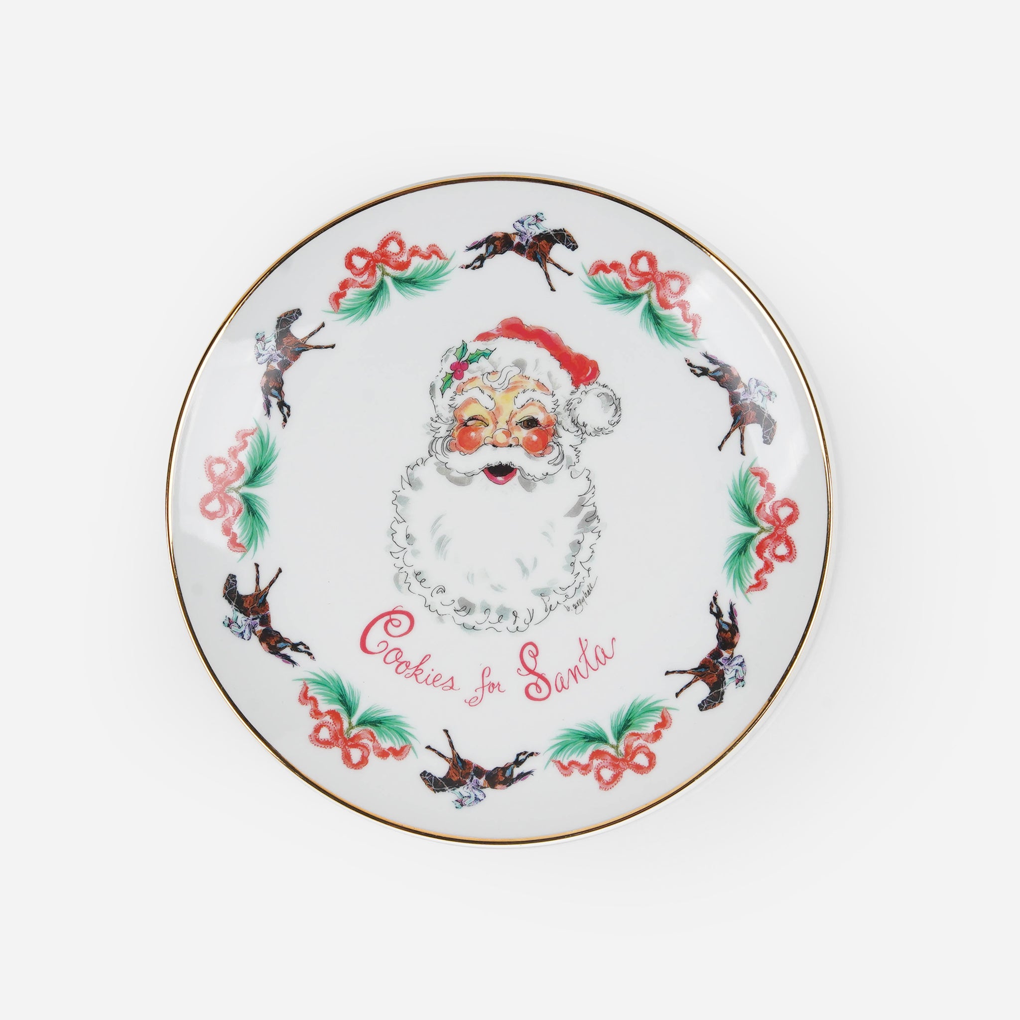 Keeneland Cookies For Santa Plate