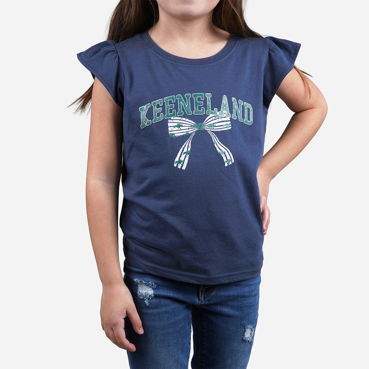 League Keeneland Youth Bow Flutter Tee