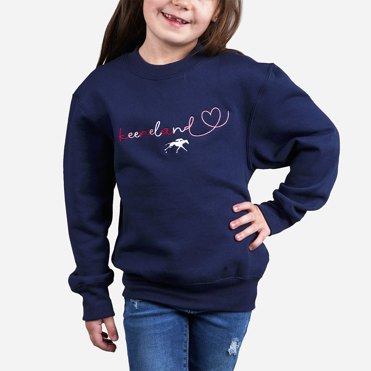 Camp David Keeneland Youth Sweetheart Crewneck